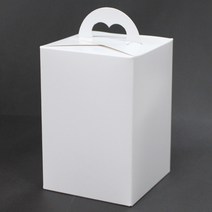 핑크 블루 선물상자 손잡이선물상자 쿠키상자 조각케익 마카롱, 1장, 화이트(프리미엄) 선물상자
