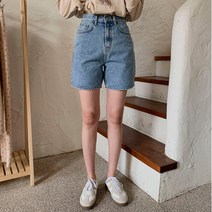 코지 여자 여름 핏좋은 바다패션 바캉스룩 베이직 데님 반바지