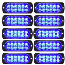 앰버 라이트 트럭 스트로브 12LED 스코프 경고 LED램프, T02-Blue