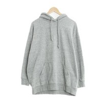 유니클로 그레이 면혼방 후드티 남자 1709