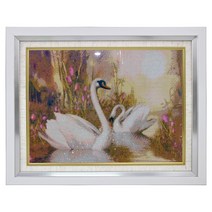 미프리아트 보석십자수 대형 매트 액자 04_AT-912 수지마트 액자, 화이트, 1개