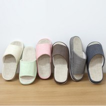 거실 소음방지 푹신한 쿠션 린넨 슬리퍼 모델하우스 예쁜 어린이집 남성, 브라운