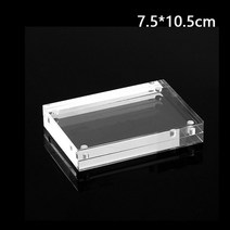 관 자격증 투명아크릴 액자 아크릴액자제작 양면 스탈 홀더 책상 자석 장소 직각 펜던트, 협력사, 7.5 10.5cm