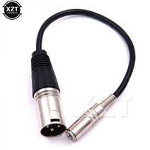 블루 3.5 XLR 오디오 케이블 3.5mm 암 XLR 수 오디오 라인 3P XLR 캐논 3 핀 AUX 라인 와이어 코드, 01 25 cm