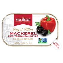 King Oscar 로얄 필레 고등어 지중해 스타일 4.05 oz (115 g) 2팩