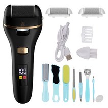 대한일상생활 USB 충전식 무선 전동 발각질 제거기, 블랙, 블랙