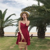 삼아태국비치웨어스커트여신상노배푸켓레드나시원피스여름