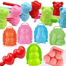 겨울 눈놀이 필수 눈사람만들기 제조기 캠핑야외놀이, 곰돌이 눈뭉치-색상랜덤