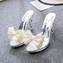 9CM 나비 하이힐 샌들 투명힐 가보시 XD7