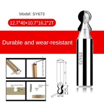 PCD 라운드 기본 라우터 비트 슬롯 조각 도구 캐비닛 나무 커터 단단한 합판 CNC12.7mm, 02 12.7x10.3Dx16Hmm