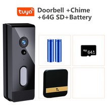 IoT Ai 인터폰 비디어폰 설치 교체 Tuya 비디오 초인종 와이파이 야외 도어 벨 방수 IP65 배터리 인터폰 스, CHINA, Option 9, EU 플러그
