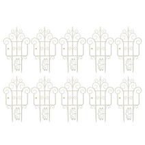 장식용 정원 울타리 10개 이동할 수 있는 정원 울타리 | 화분용 실내 트렐리스 클라이밍, 흰색 10개