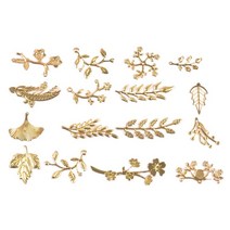 10-30pcs 황금 선조는 잎 연결 관을 포장한다 20-70mm ykl0912를 만드는 보석을위한 금속 기술 모자를 쓰고 있죠 부속품, 17 mix 20pcs