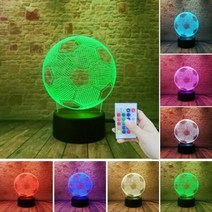3D 홀로그램 팬 프로젝터 디스플레이 세련된 LED 램프 터치 센서 축구 모양의 야간, 컨트롤러 7 색상, 협력사