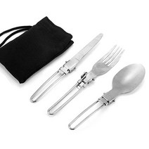 더치오븐 반합 상판 웍 식기 등유통 Camping Fork Spoon Outdoor Tableware Foldable Ultralight Stainles