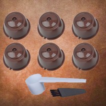 Dolce Gusto Taste 어댑터와 호환되는 리필 가능 커피 캡슐 필터 컵 재사용 가능한 Nescafe 기계 충전식 Dolcegusto, 01 6PCS, 6개
