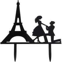 YeahiBaby Mr mrs Cake Decoration Eiffel Tower Cupcake Toppers Bride and Groom Cupcake Decoration for, 1