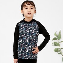 롤리핏 아동용 플라워블로썸 요가웨어 스포츠 긴팔티셔츠