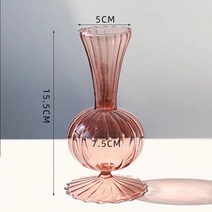 파티룸 렌탈스튜디오 꽃병 INS Nordic Colored Glass Vase Flower arrangement hydroponics ball glass art flower war, [17] plum
