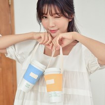 코코드림 에코 드링크백 재사용컵홀더 텀블러백 컵가방 캔버스백 휴대용, 핑크, 1개