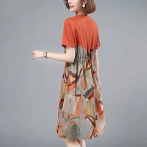 하프기장원피스 전문점 특매 좋다 퀄리티 2022 와이드 루즈핏 중년 엄마 무릎넘어 4998465951