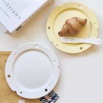 치즈 플레이트 디저트 케이크 플레이팅 홈카페 접시, 화이트