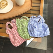 [9 900이벤트]패션퍼피 명품강아지옷 여름 체크 크롭 나시3COLOR[S-2XL], 네이비