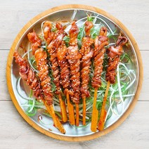 낙지호롱구이 냉동 낙지 호롱 꼬치 호롱이 양념 소스 캠핑 여행 술안주 간식, 900g(26~30개)+소스포함