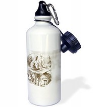 3dRose wb_110199_1”Caterpillar on Mushroom Vintage Alice in Wonderland” Sports Water Bottle 21 oz, 1