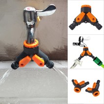 양갈래수도꼭지 세탁기수도꼭지 베란다 세탁기수전 부품, 수도꼭지 2구 분배 수압조절 커넥터