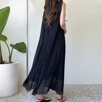 스트링 플리츠 원피스 롱 맥시 럭셔리맘원피스 등하원룩