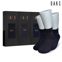 [백화점SAY][닥스양말(기획)] 닥스 신사 3족세트면스판단목투톤작은다이아DK3M21313