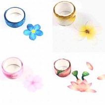 꽃잎 마스킹 테이프 빈티지 다꾸 스티커 데코 꽃 책 일기 선물상자, 네잎크로버