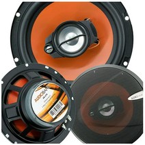 Audiobank 2X AB674 16.5cm(6.5인치) 600와트 피크 파워 핸들링 3방향 G-시리즈 자동차 오디오 스테레오 동축 스피커 그릴 폴리프로필렌 MICA 콘 우퍼 4