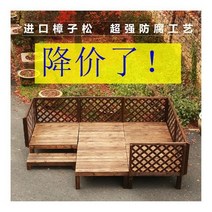 조립식 평상 마루 원목 야외 방부목 플랫폼 테라스 발코니 안뜰 목재 모바일 스테이지 조합, 사용자 정의 크기_1㎡