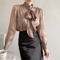 도도하나 더폰드 샤틴 리본 블라우스2컬러 (8135377)