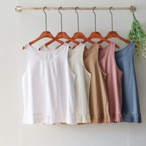 아사 60수 면 레이어드 레이스 이너 나시 티