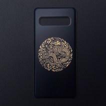 우리일쌍 무광 카드케이스 전통문양 왕 블랙 골드 곤룡포 디자인 휴대폰 케이스/남자친구 제대 전역 선물 추천 (3677618), 갤럭시8+