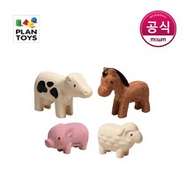 [플랜토이즈] 원목장난감 플랜월드 미니 동물 농장 6127