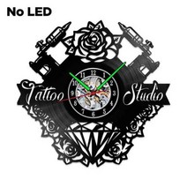 집들이선물 벽시계 무소음 벽걸이 인테리어소품 문신 비닐 디스크 시계 빈티지 거실 장식 로프트 인테리어 하우스 데코 홈 디자인 특별 행사, 1015NO LED+1015NO LED