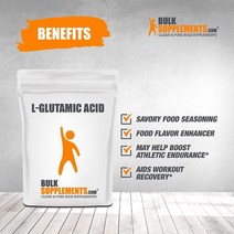 USA직구 벌크서플먼츠.컴 L-Glutamic 지퍼백 화이트패키지 글루타민산 Acid Powder 100gram 1pack, 수량, 상세참조