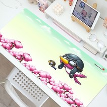 키보드 팜레스트 손목 받침대 마우스 쿠션 보호대 거치대 게이밍 Maplestory-용 액세서리 패드 컴퓨터 노트북 게이머 확장 매트 애니메이션 고무 테이블, [07] 900x400x3mm, [05] CN025242  (5)