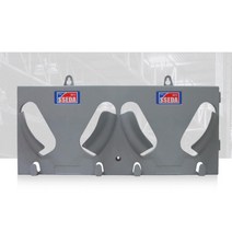 건설현장 안전모 2구 정리 걸이 거치대 공사장 보관함 난간대 건축 목수, 안전모 걸이대 2구