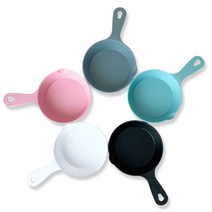 포스트로드 손잡이 앞접시 5종, 화이트+블랙+핑크+그레이+스카이블루 5종세트