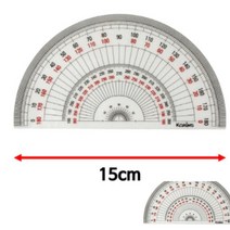 반원분도기 15CM 제도용 각도기세트 원형각도기 사무용품 원형자 제도삼각자 삼각자45CM 삼각자45 티자
