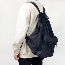 1221store 데일리 빅사이즈 경량 생활방수 스트릿 투포켓 복조리 버킷백 남성 여성 백팩 배낭