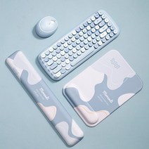키보드 손목 받침대 책상 팔꿈치 보호대 매직 팜레스트 아크릴 원목 마우스 보호대 패드 3, 새로운 스퀘어 수딩 컬러 (마우스 패드 + 키보드