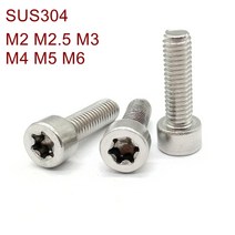 핀링 pin ring 스테인레스 스틸 육각 소켓 torx 헤드 나사 m2 m2.5 m3 m4 m5 m6 sus304 6 로브 보안 헤드 나사, m5x16 20개