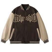 야구잠바 남자 항공점퍼 패션 편지 대표팀 재킷 망 y2k streetwear 힙합 레트로 캐주얼 pu 슬리브 유니폼 코트 착실히 보내다