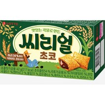 칠성 스낵바 회사간식 탕비실간식 맛있는 곡물로 만든 롯데 씨리얼 초코 간식박스 과자세트 대용량과자 42G 5개, 25세트